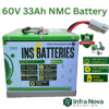 INS 60V33Ah Lithium-Ion Battery Pack with Smart BMS – 2+1-Year Warranty