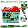 1 INS 60V25Ah Lithium-Ion Battery Pack with Smart BMS – 2+1-Year Warranty