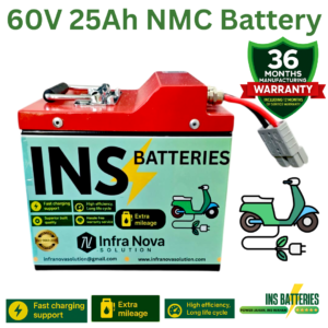 1 INS 60V25Ah Lithium-Ion Battery Pack with Smart BMS – 2+1-Year Warranty