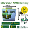 2 INS 60V 25Ah Lithium-Ion Battery  2+1-Year Warranty