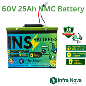 INS 60V25Ah Lithium-Ion Battery Pack with Smart BMS – 2+1-Year Warranty