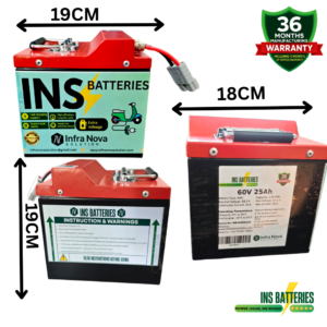 2 INS 60V25Ah Lithium-Ion Battery Pack with Smart BMS – 2+1-Year Warranty