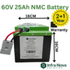3 INS 60V 25Ah Lithium-Ion Battery  2+1-Year Warranty