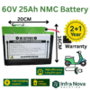 4 INS 60V 25Ah Lithium-Ion Battery  2+1-Year Warranty