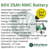 5 INS 60V 25Ah Lithium-Ion Battery  2+1-Year Warranty