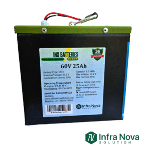 5 INS 60V25Ah Lithium-Ion Battery Pack with Smart BMS – 2+1-Year Warranty