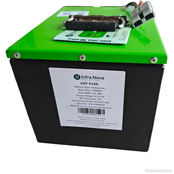 INS 60V 43Ah Lithium-Ion Battery | Long Range