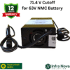 InfraNova 63V 6A Lithium-ion Battery Charger (71.4V Cut-off, 17S BMS)