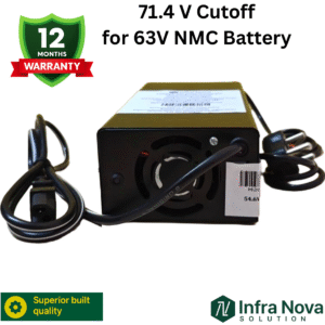 InfraNova 63V 6A Lithium-ion Battery Charger (71.4V Cut-off, 17S BMS)