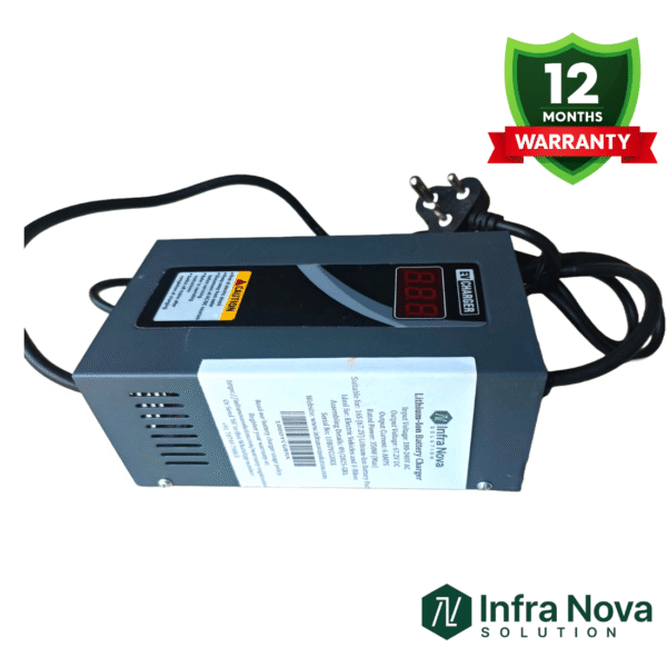 Infra Nova 67.2V 6Amp Smart EV Charger for 60V NMC Battery (High Efficiency, Long Life, 12 Months Warranty)