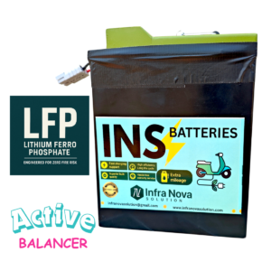 INS 60V 30Ah LFP Lithium Battery Pack with Smart BMS & Active Balancer – 2+1-Year Warranty